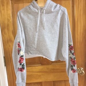 Cute hoodie crop top
